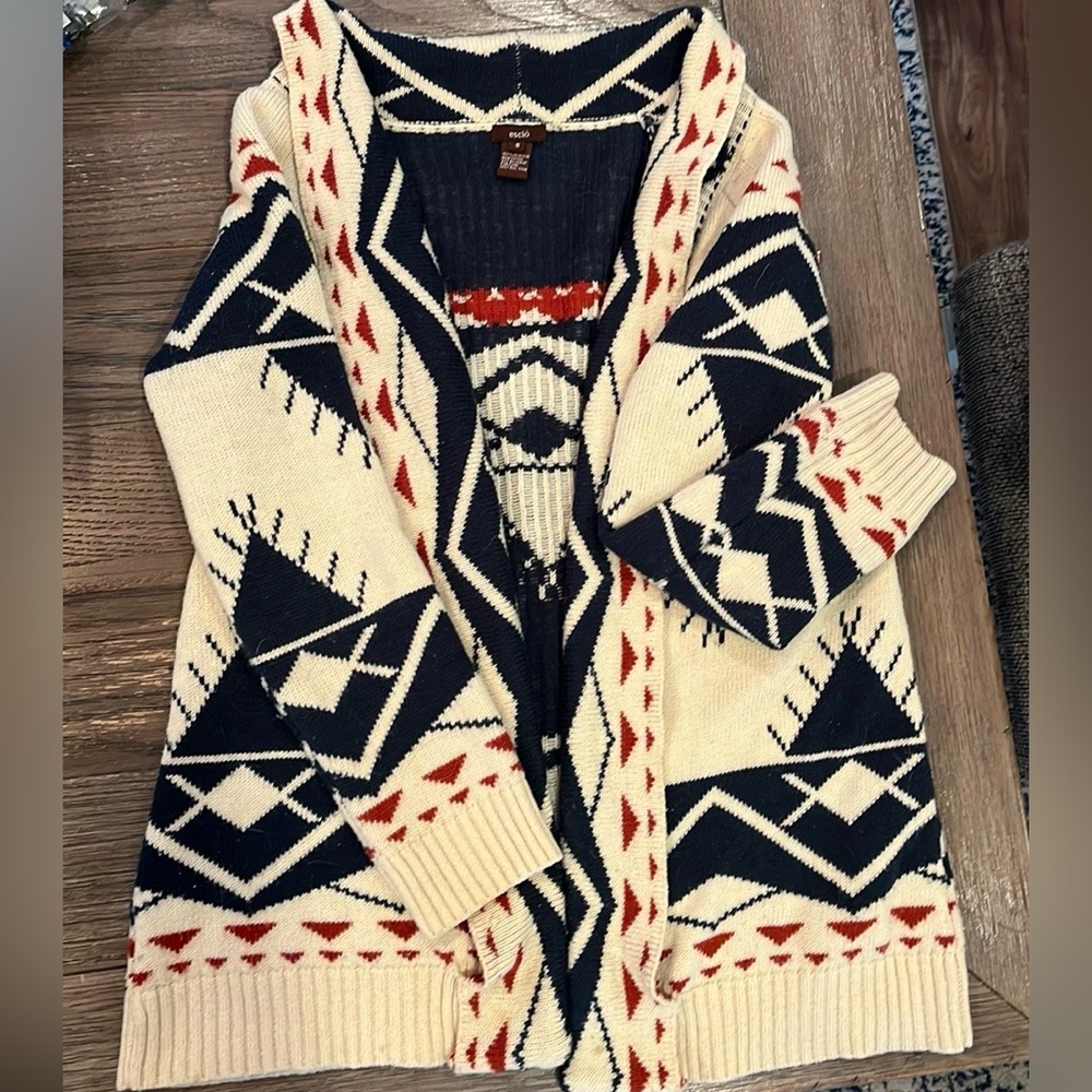 🍁🍁 perfect Geometric Patterned Cardigan
